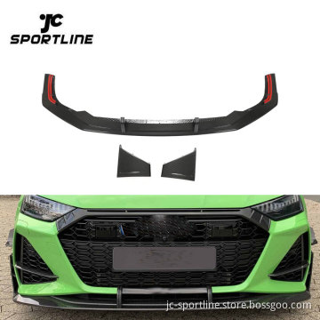 Prepreg Carbon Fiber RS7 Front Diffuser Lips for Audi RS7 C8 Sportback 4-Door (2019-2021)